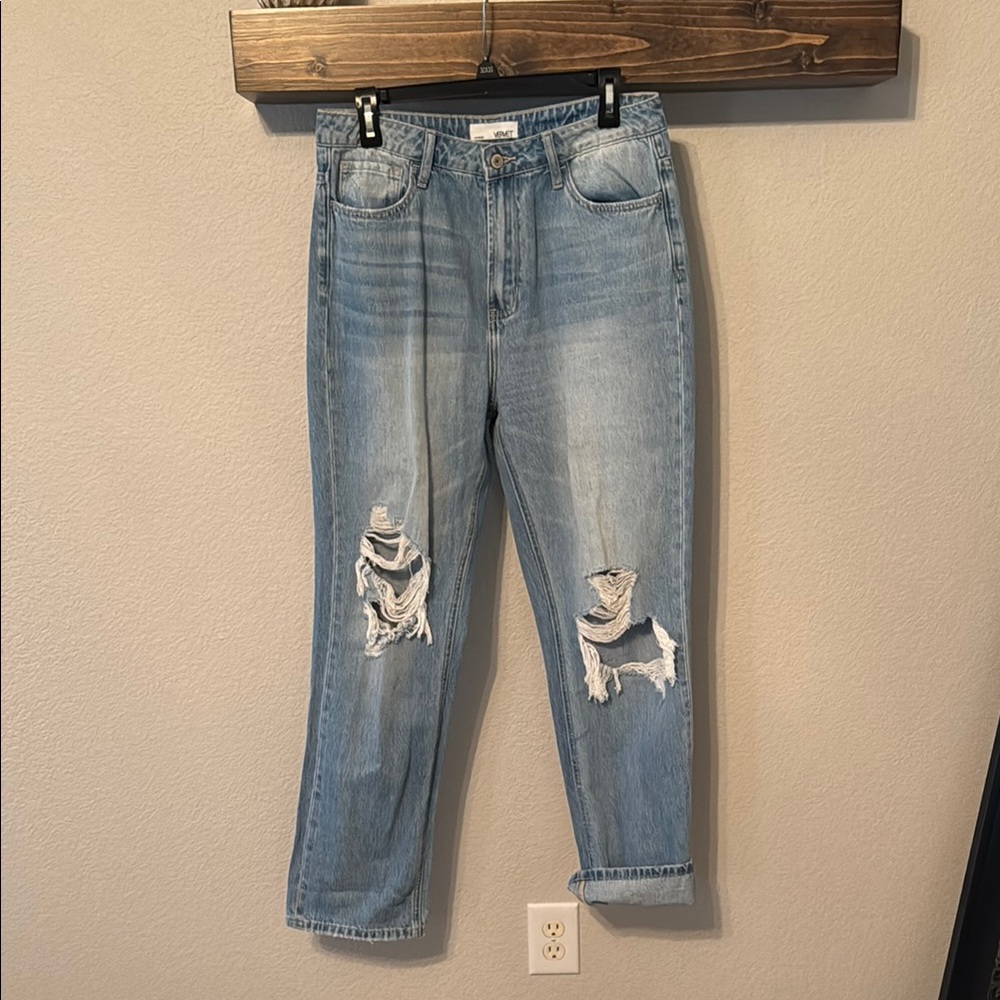 Distressed Light Blue Women's Jeans